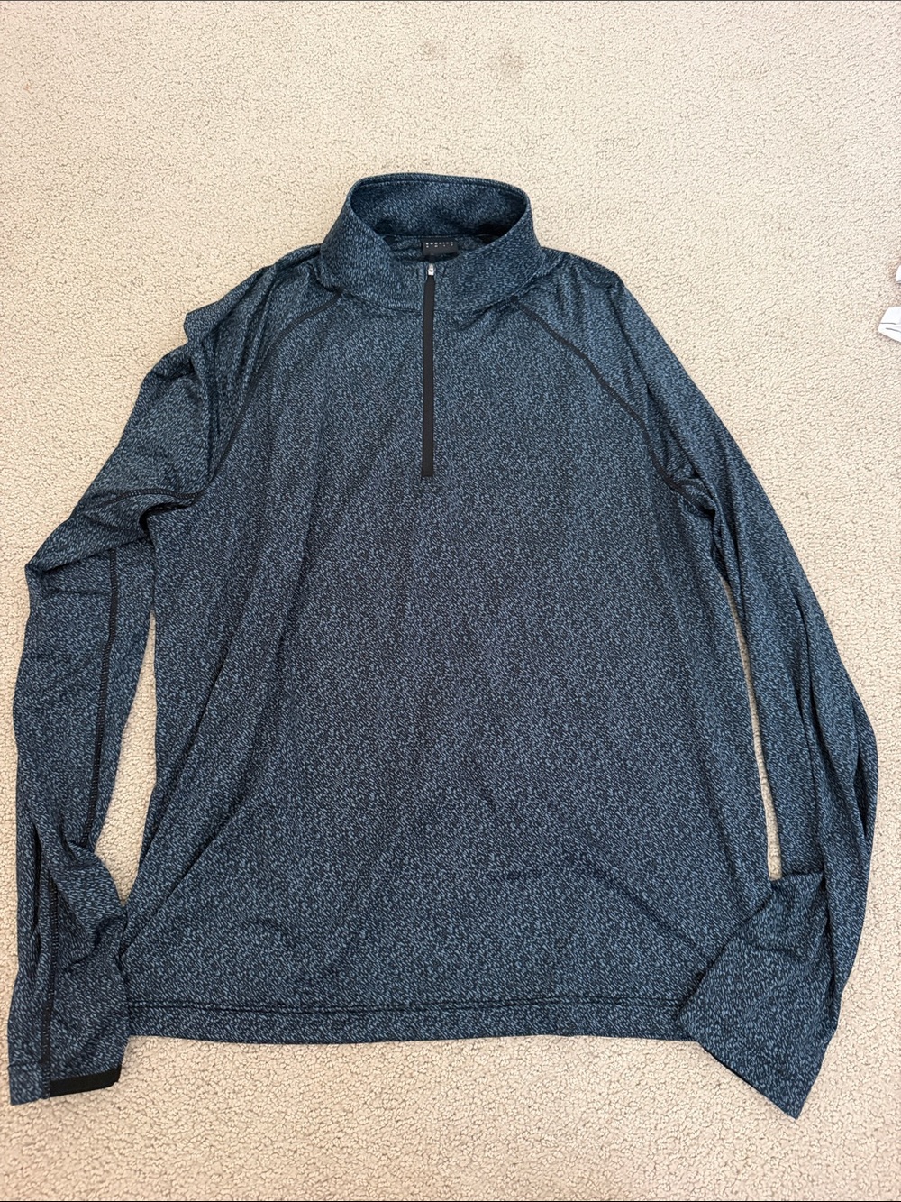 Men's Zip-Front Lightweight Sweater - Dark Heather Blue